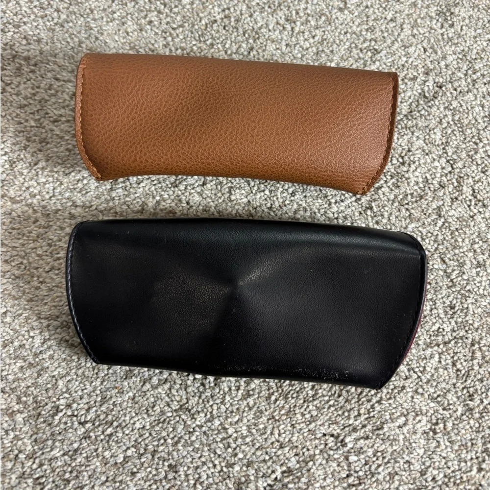 Ray Ban Luxottica Black & Red Glasses Sunglasses Snap Closure Soft Case Protect